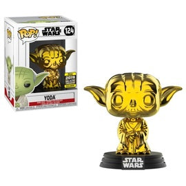 Funko Pop : Star wars : Yoda #124 Dagobah 2019 Galactic Convention Exclusive Gold chrome