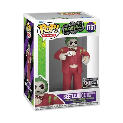 Funko Beetlejuice Pop! Beetlejuice #1761 Shrunken head Entertainment Earth Exclusive