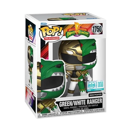 Funko Pop! Movies: Mighty Morphin' Power Rangers Green/White Ranger Funko Pop! Vinyl Figure #1750 - Entertainment Earth Exclusive Limited Edition 9500 LE