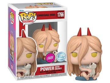 Anime Funko : Chainsaw Man Pop!  Power with Melowy #1766  Shared Exclusive Chase Flocked