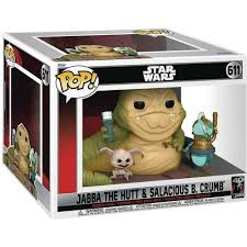 Funko Pop! Star Wars Jabba the Hutt & Salacious b. Crumb #611 deluxe