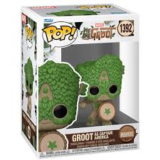 Funko Pop! Marvel tv:  WE ARE GROOT  # 1392  -  POP! GROOT AS CAPTAIN AMERICA