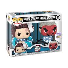 FUNKO POP! ANIME DEMON SLAYER TANJIRO KAMADO & SAKONJI UROKODAKI 2-PACK 2023 SDCC SHARED EXCLUSIVE