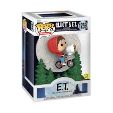 Funko Pop! Movies: E.T. Deluxe Pop Vinyl Figure - Elliot and E.T. Flying (GITD) #1259