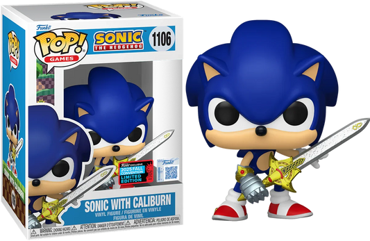 Sonic the Hedgehog Funko Pop! Sonic with Caliburn #1106 2025 fall Convention shared Exclusive