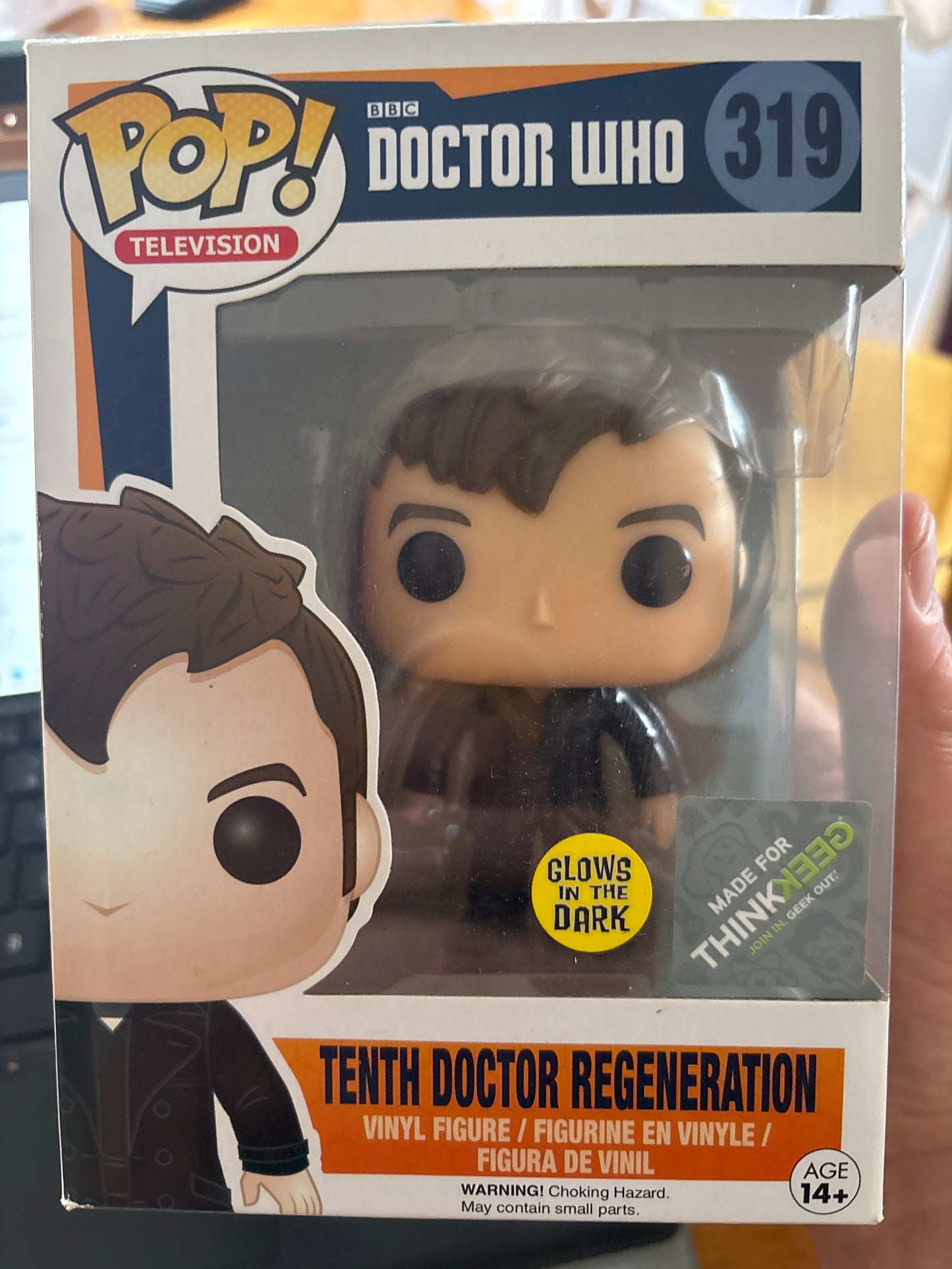FUNKO POP! Doctor Who :  Tenth Doctor Regeneration #319 Think Geek Exclusive GID