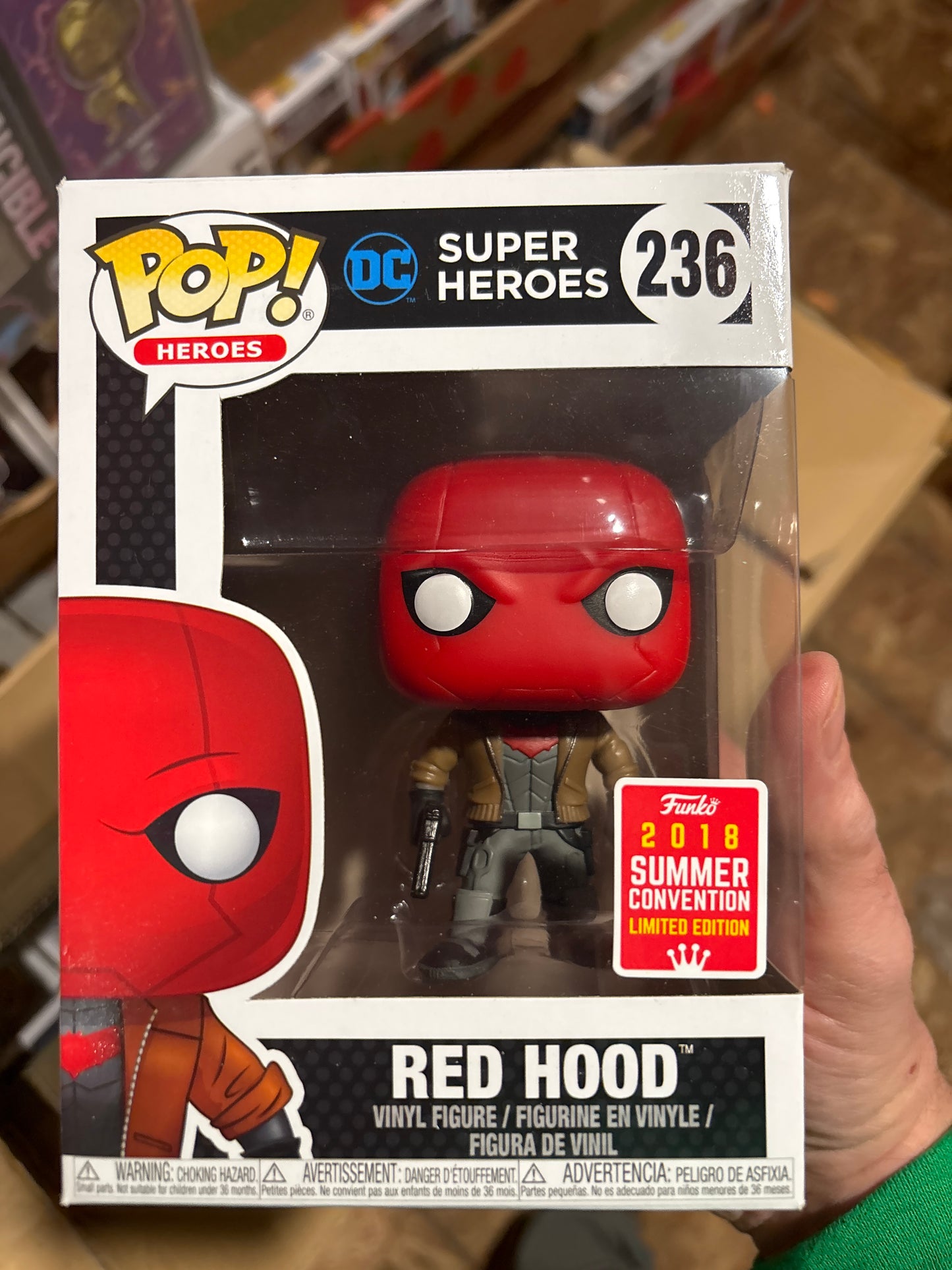 Funko Pop! Dc Super Heroes : Red Hood #236 2018 Summer Convention exclusive Batman