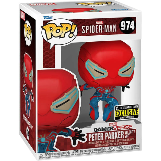 Spider-Man 2 Peter Parker Velocity Suit Funko Pop! Vinyl Figure #974 Entertainment Earth exclusive