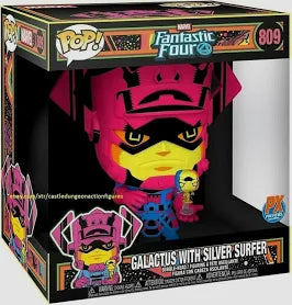 Funko Jumbo Pop!  10 Inch  - Galactus with silver surfer Marvel px exclusive Black Light