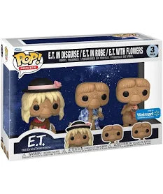 Funko Pop! E.T. ET Disguise in Robe and with Flowers triple pack Walmart exclusive