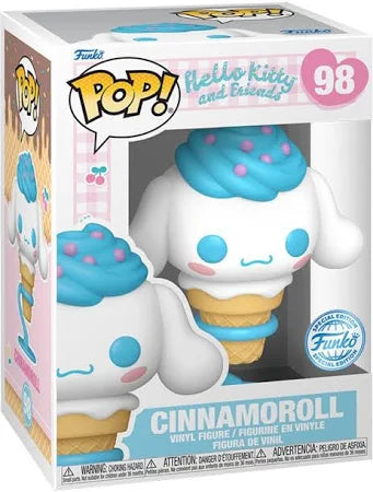 FUNKO POP!  Hello Kitty and Friends :  Cinnamoroll as Ice Cream Cone Pop! #98 Shared Exclusive