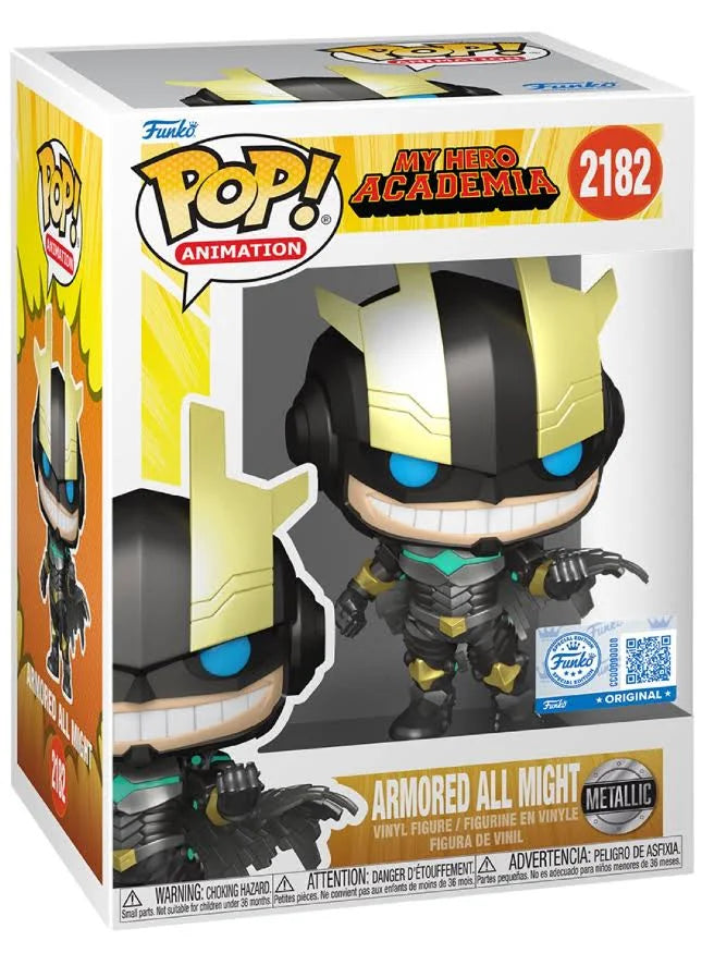 Funko! Pop Animation: My Hero Academia - Funko Pop! Animation: My Hero Academia: Armored All Might Metallic Gamestop Exclusive #2182