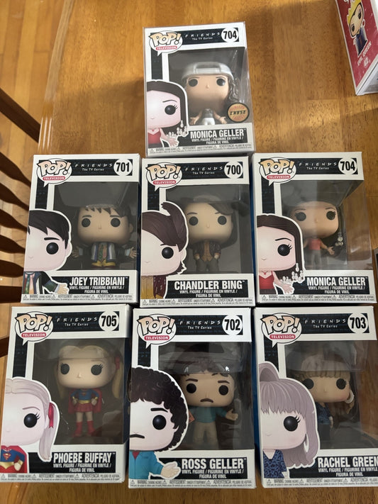 Friends Series 2 Funko Pop Bundle Rachel Ross Monica Chandler Joey Phoebe Pop Vinyl  with chase